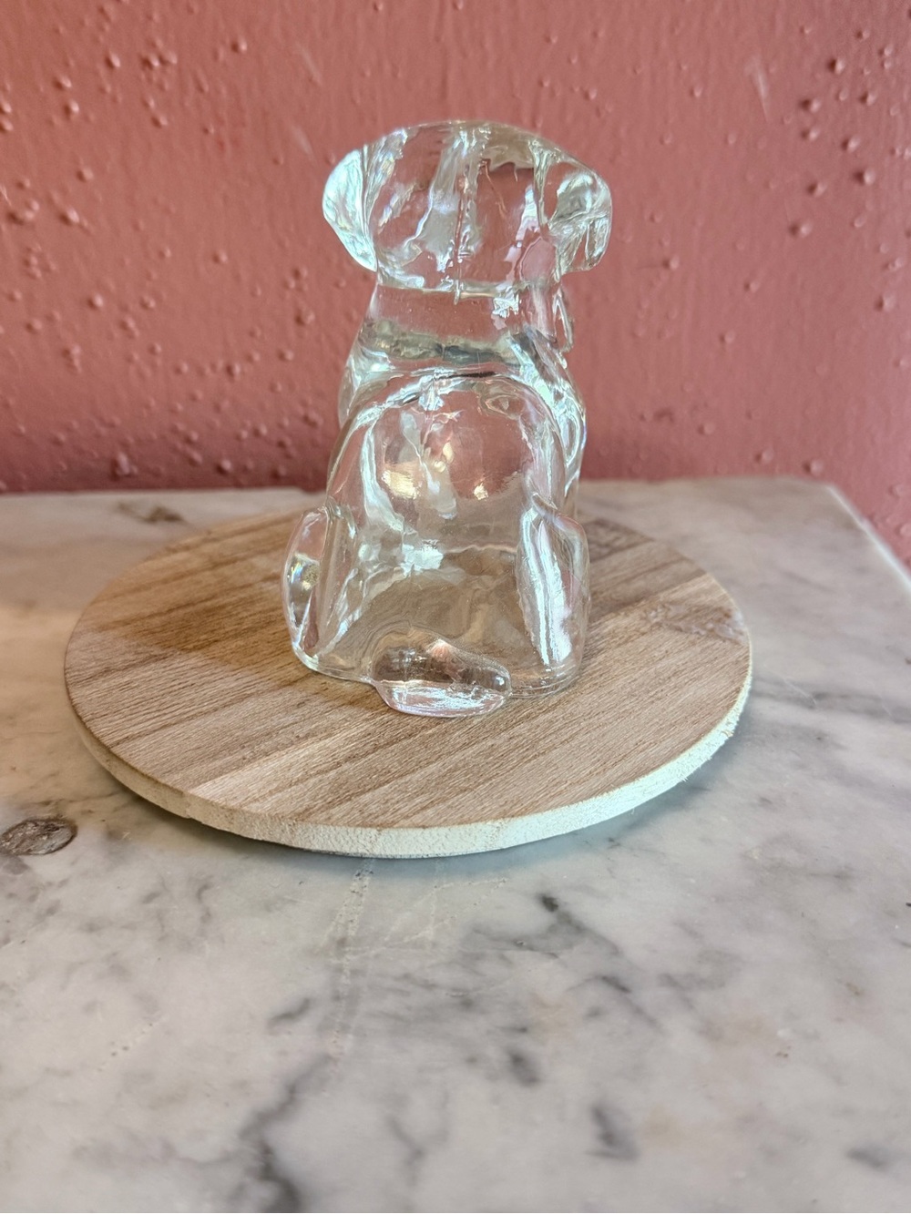 Clear Glass Puppy Figurine - Decorative Home Dining Accent - Picture 5 of 9